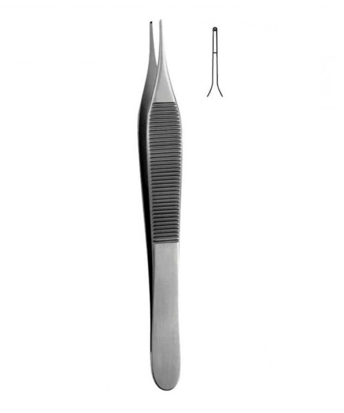 Adson Tissue Forceps 1x2 Teeth (Fine Point) 12cm Premium Grade