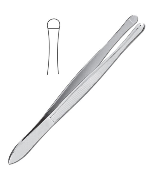 Beer Cilia Forceps, Plain 3 12″ (9 cm)