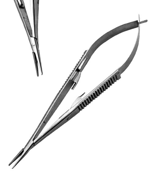Castroviejo Needle Holder Straight WCatch Smooth 5 12 (14 cm)