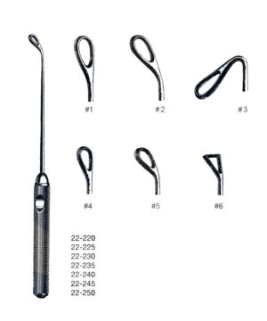 Coakley Ethmoid Currettes 6 1/2" (16.5 cm)