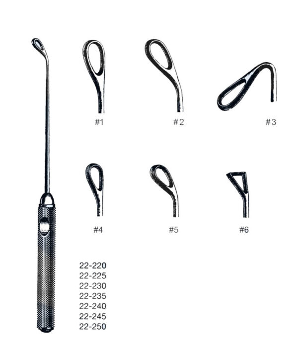 Coakley Ethmoid Currettes 6 1/2" (16.5 cm)