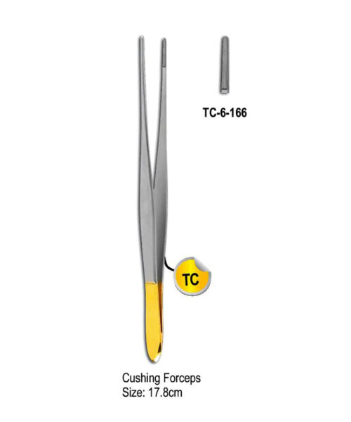 Cushing Forceps 17.8cm with Gold Plated