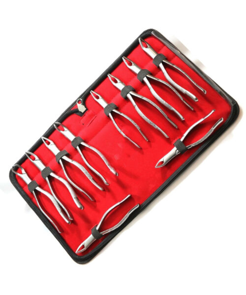 Dental Extracting Forceps Set of 10 Pcs Kit, Dental Instruments Kit