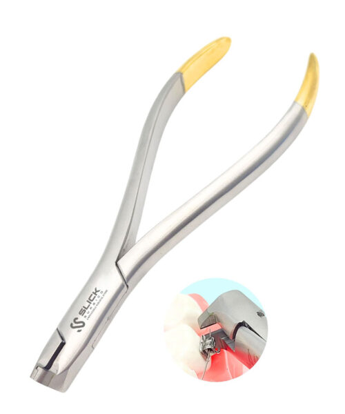 Distal end Cutter Large Handle TC Inserts Gold Plated with Safety Hold