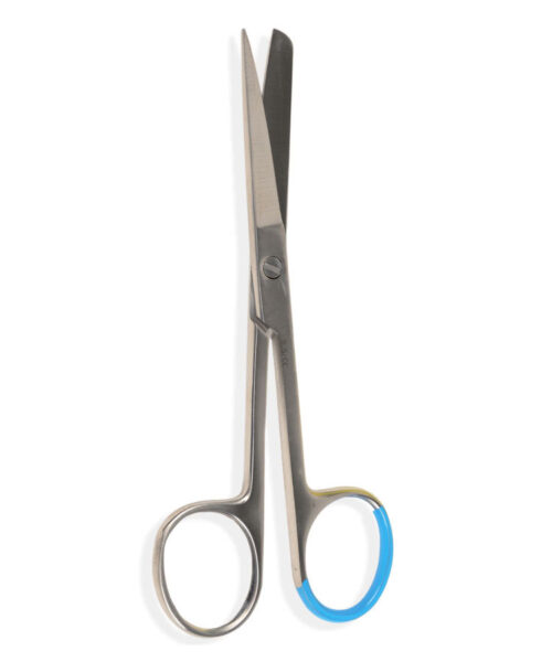 Dressing Scissor 13cm SharpBlunt with Blue Color Ring ( Sterile Packed )