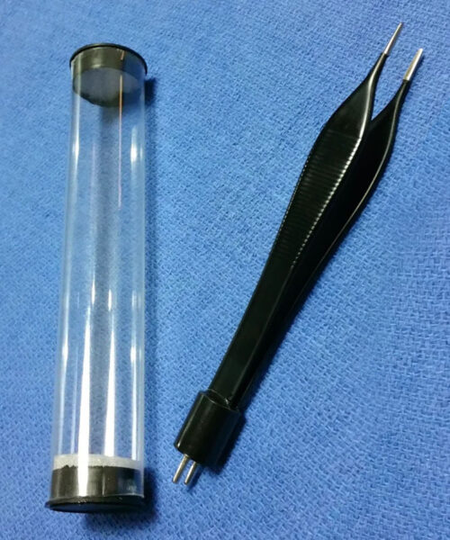 European Bipolar Forceps 15cm Tip Size 2mm Wide NON STICK Plastic & Reconstructive Bipolar Forceps