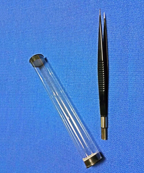 European Bipolar Forceps 18cm Tip Size 1mm Wide NON STICK Plastic & Reconstructive Bipolar Forceps
