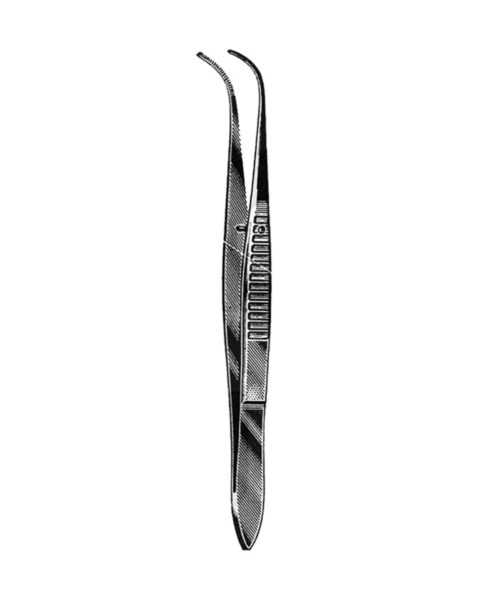 Eye Dressing Forceps Serrated Full Curved 4 (10 cm)