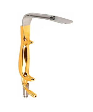 Ferreira Breast Retractor With Fiber Optic & Suction Tube Gold Plated