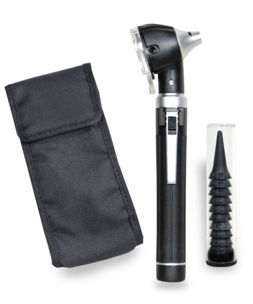 Fibre Optic Pocket Otoscope Set Black