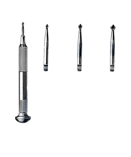 Finger & Toe Nail Drill, W3 Drill Points, Chrome