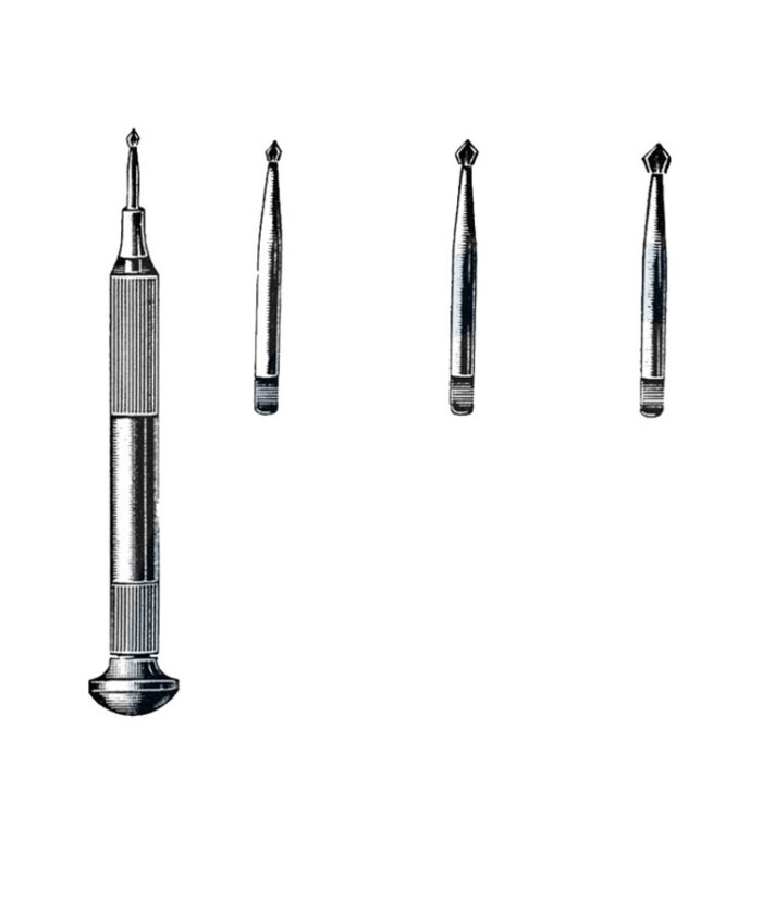 Finger & Toe Nail Drill, W3 Drill Points, Chrome