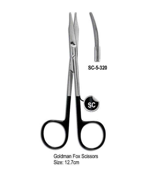 Goldman Fox Scissor Super Cut Scissor 12.7cm with Black Color Rings