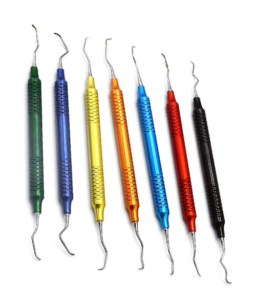 Gracey Curettes Set of Seven Pieces In a Kit (Aluminium Handle)