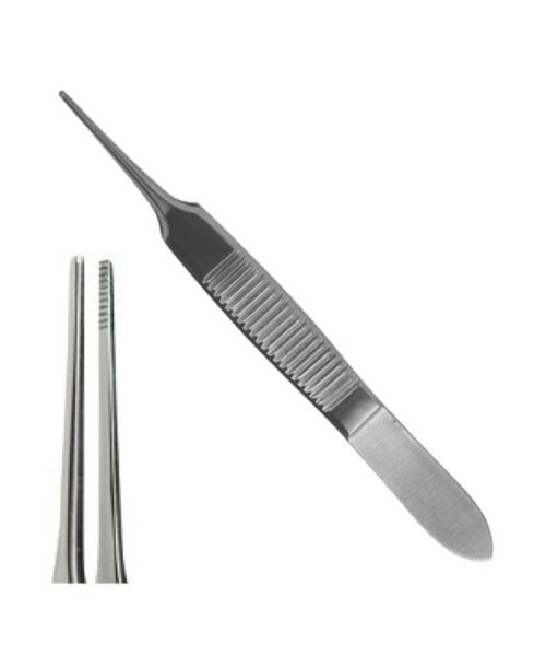 Graefe Eye Dressing Forceps Serrated Tips 2.75" Straight