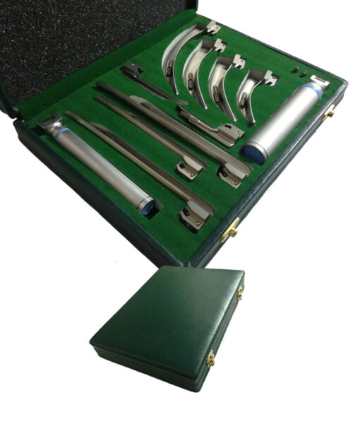 Laryngoscope-Set-Macintosh-&-Miller-with-2-handles-&-9-Blades