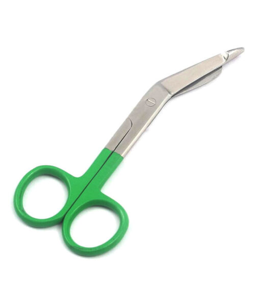 Lister Bandage Scissor 7.25" Plastic Ring Lime Green