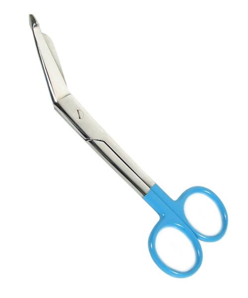 Lister Bandage Scissor 7.25" Plastic Ring Blue