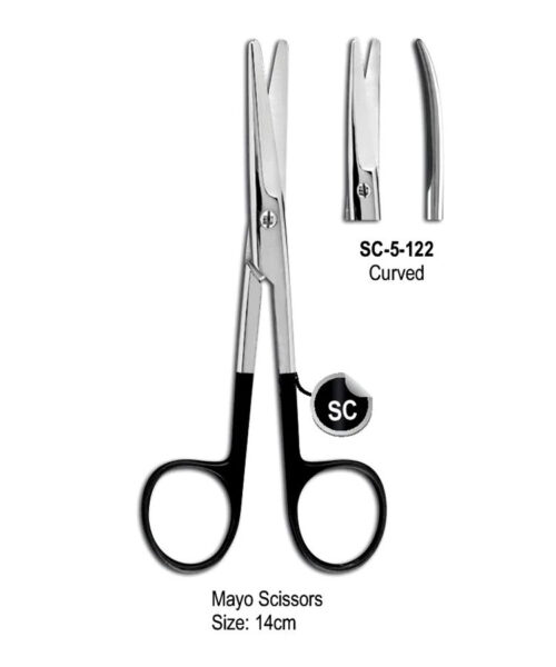 Mayo Super Cut Scissor Curved 14cm with Black Color Rings