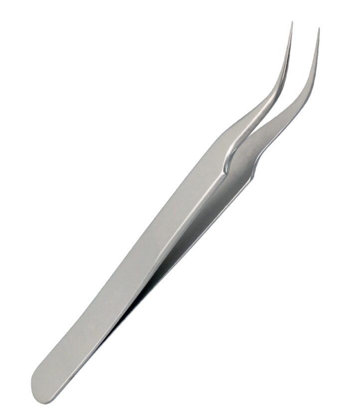 Micro Tweezer, Swiss Type, # 7, Fine, Curved 4 38″ (12 cm)