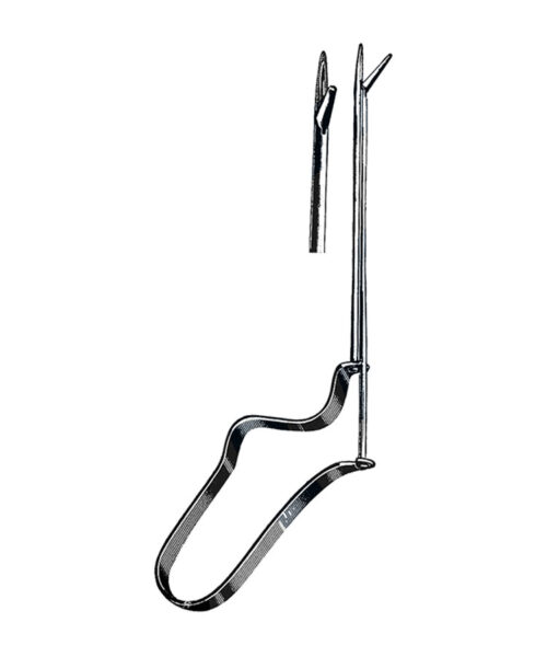 Noyes Alligator Forceps, Spring Handle Serrated 4 34″ (12 cm)