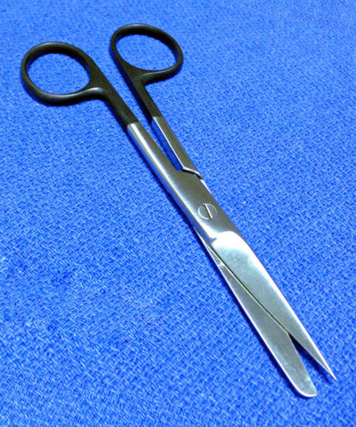 Operating Scissor SH/BL Straight Black Rings