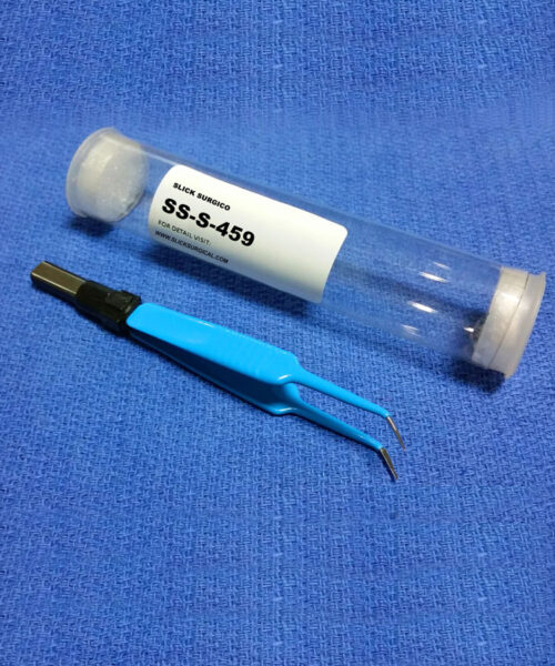 Ophthalmic Bipolar Forceps Jeweler # 5 Angled Tip Size 1mm Autoclavable Reusable Size 12cm