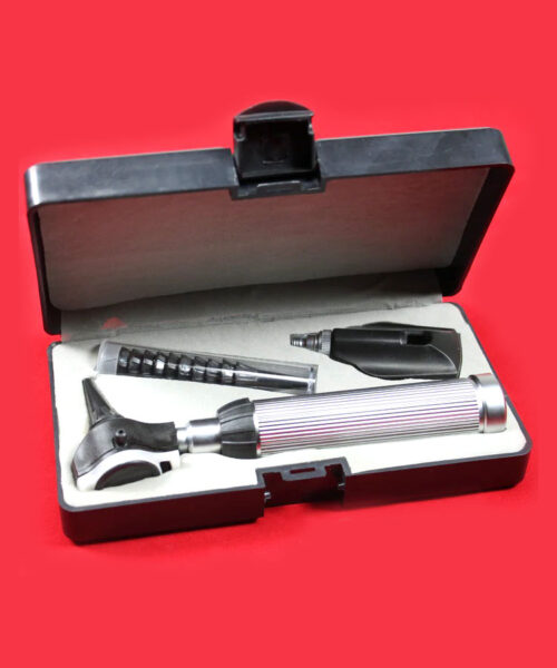 Otoscope Fiber Optic Professional Packed in Plastic Box Colorful Head With 10 Cannula
