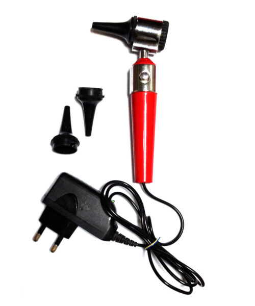 Otoscope With Adapter Red