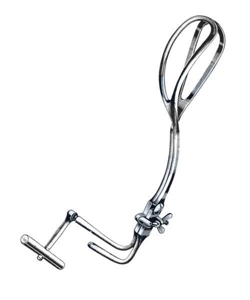 Piper Obstetrical Forceps W/Axis Traction Handle 17" (43 cm)