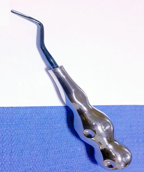 Root Elevator DEL 303 Grooved Handle Titanium Color Coated Tip