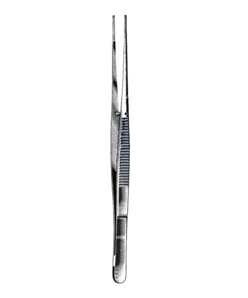 Semkin Dressing & Tissue Forceps, Serrated Tips