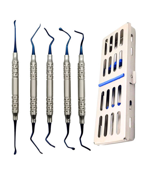 Slick Tunneling Procedure Kit Sinus Lift Titanium Coated set of 5pcs With Cassette