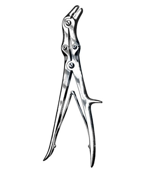 Stille-Luer Rongeur, Double Action, Angled On Flat, 9″ (23 cm)