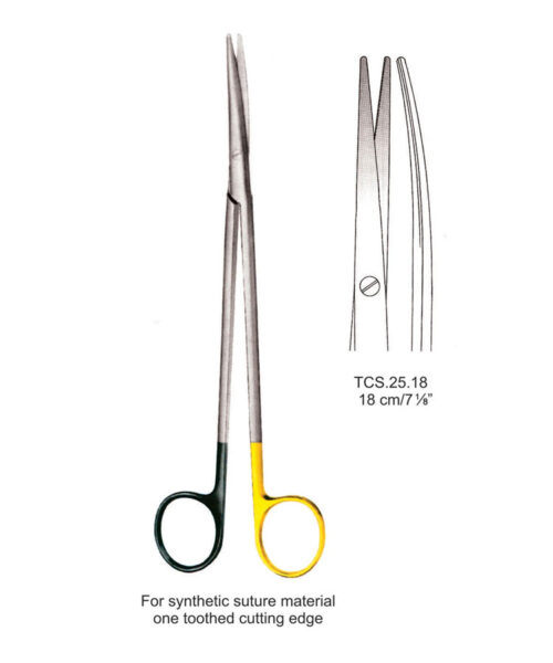 TC-Ligature-Scissor-1-Black-&-1-Goldplated-Ring-18cm