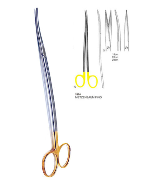 TC Scissor Metzenbaum Fino 18cm Slightly Curved SH/SH