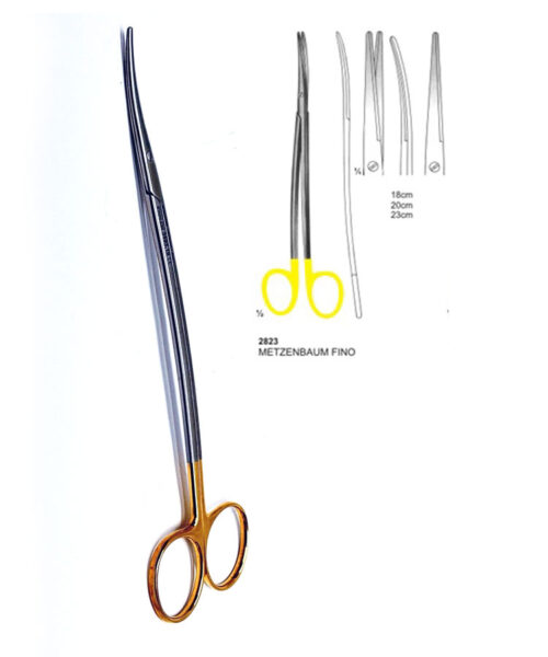 TC Scissor Metzenbaum Fino 20cm Slightly Curved BL/BL