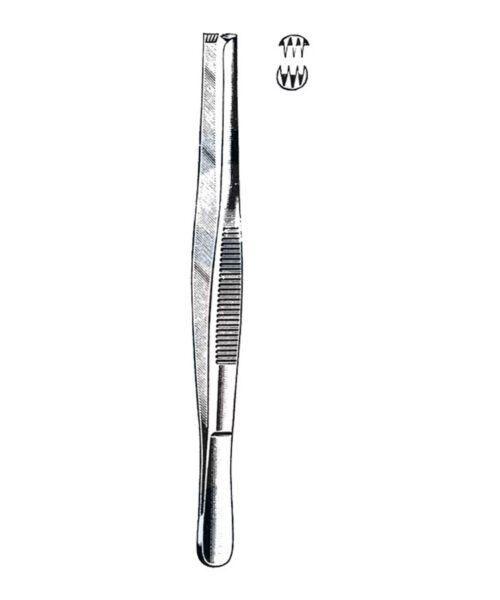 Tissue Forceps, 3 x 4 Teeth