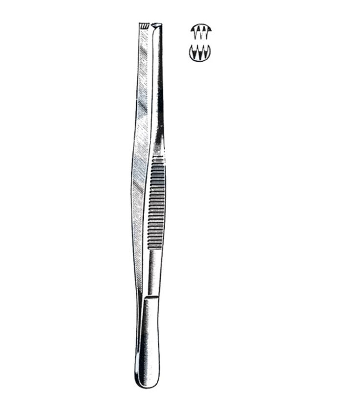 Tissue Forceps, 3 x 4 Teeth
