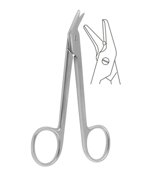 Universal Wire Stitch Scissors, Angled 4 34 (12 cm)